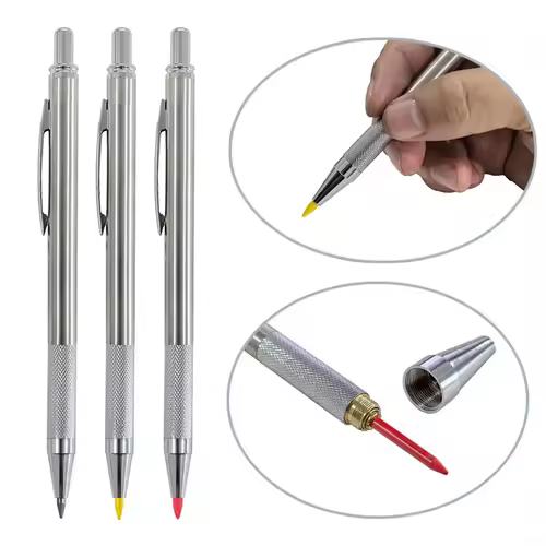 2.8mm Solid Woodworking Automatic Pencil Set with 2B Multicolor Lead Core Deep Hole Marking Architectural Design Marking Pen - Image 2