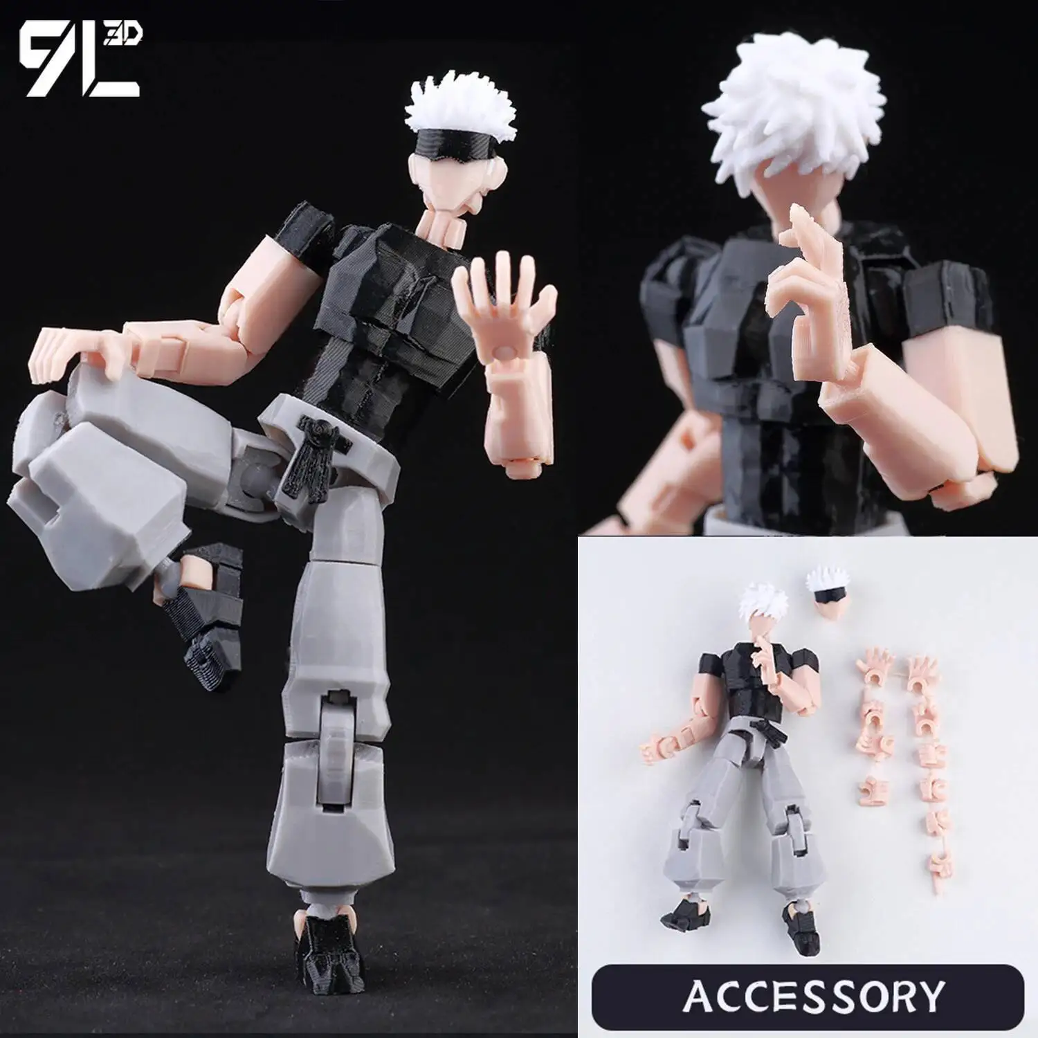 ​ 9L3D Lucky13 Wederzijdse Hulp Jujutsu Fushiguro Toji Wederzijdse Hulp Satoru Acchion Figuur Dummy13 T13 Multi-Gemeenschappelijke Hulpels en ys Titan13