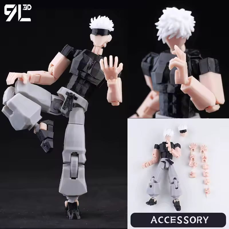 9L3D Printed Anime Jujutsu Kaisen Sukuna Yuji Yuta Satoru Gojo Lucky Dummy 13 Movable Shapeshift Action Figures Mannequin Toys - Image 30