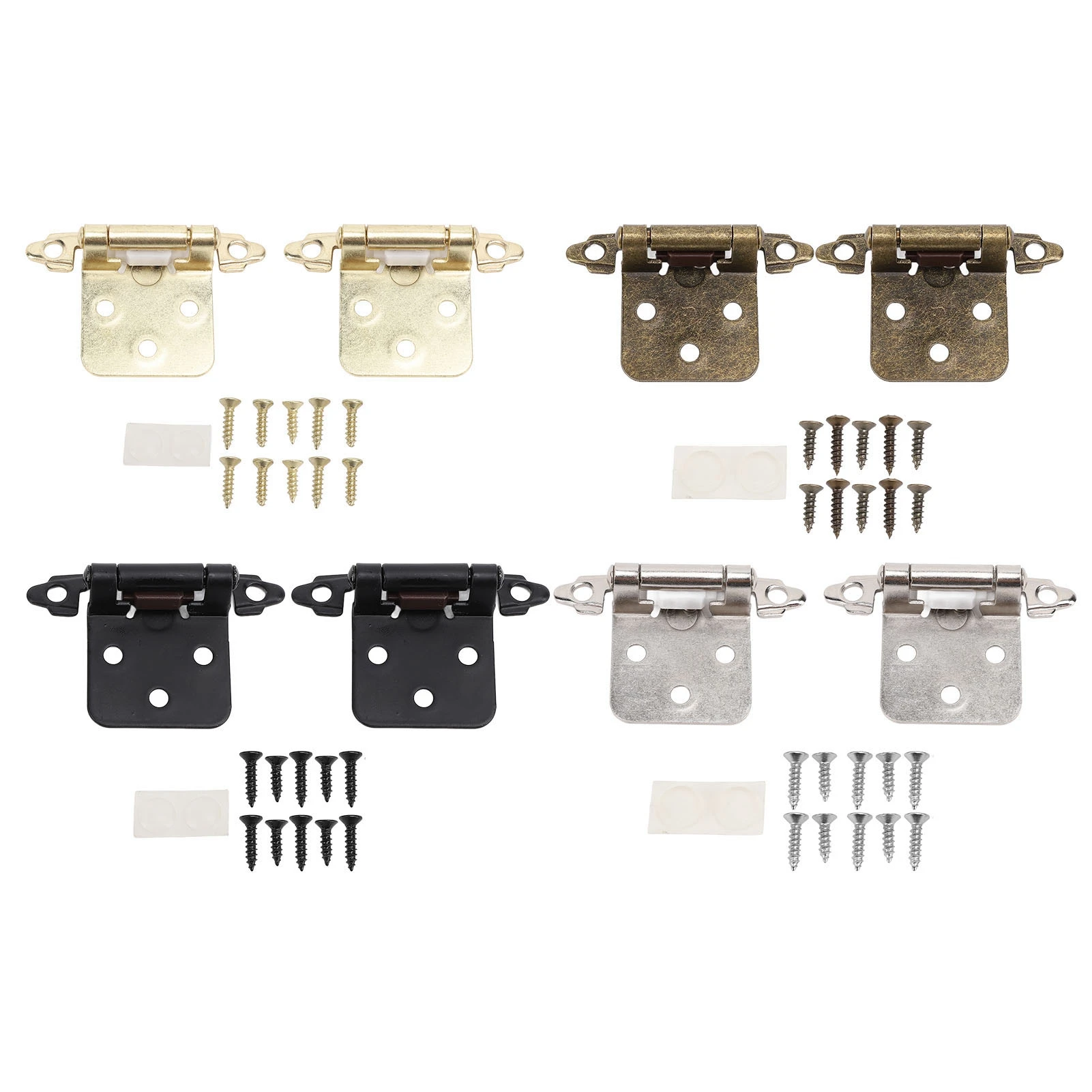 

2pcs RV Cabinet Hinge 1/2in Overlay Self Closing Cabinet Door Hinge Hardware Steel for RV Boat Bathroom Kitchen