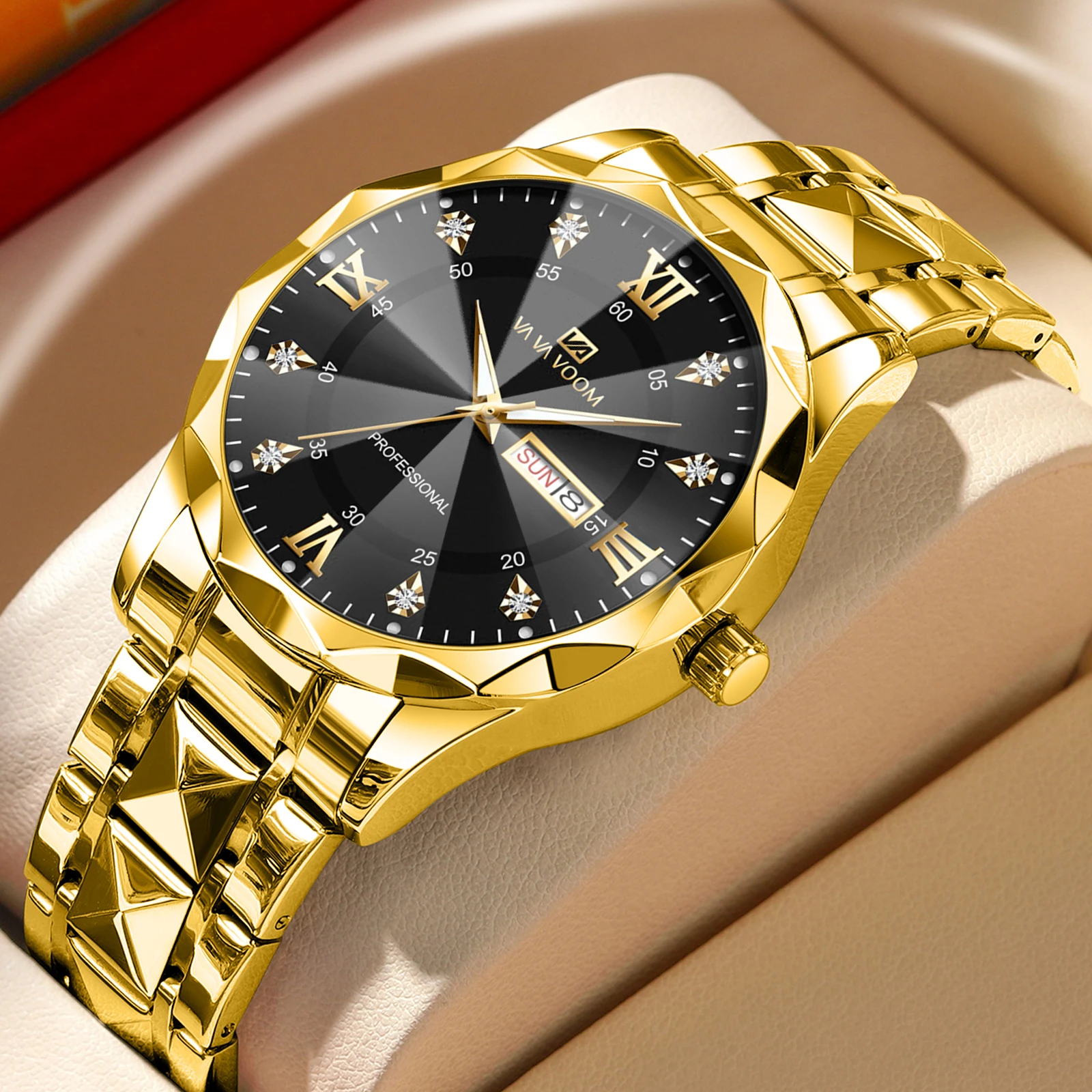 Classy Ladies Va Va Voom Wristwatch Luxury Stainless Steel Band Watch for Women - Waterproof  main image 3