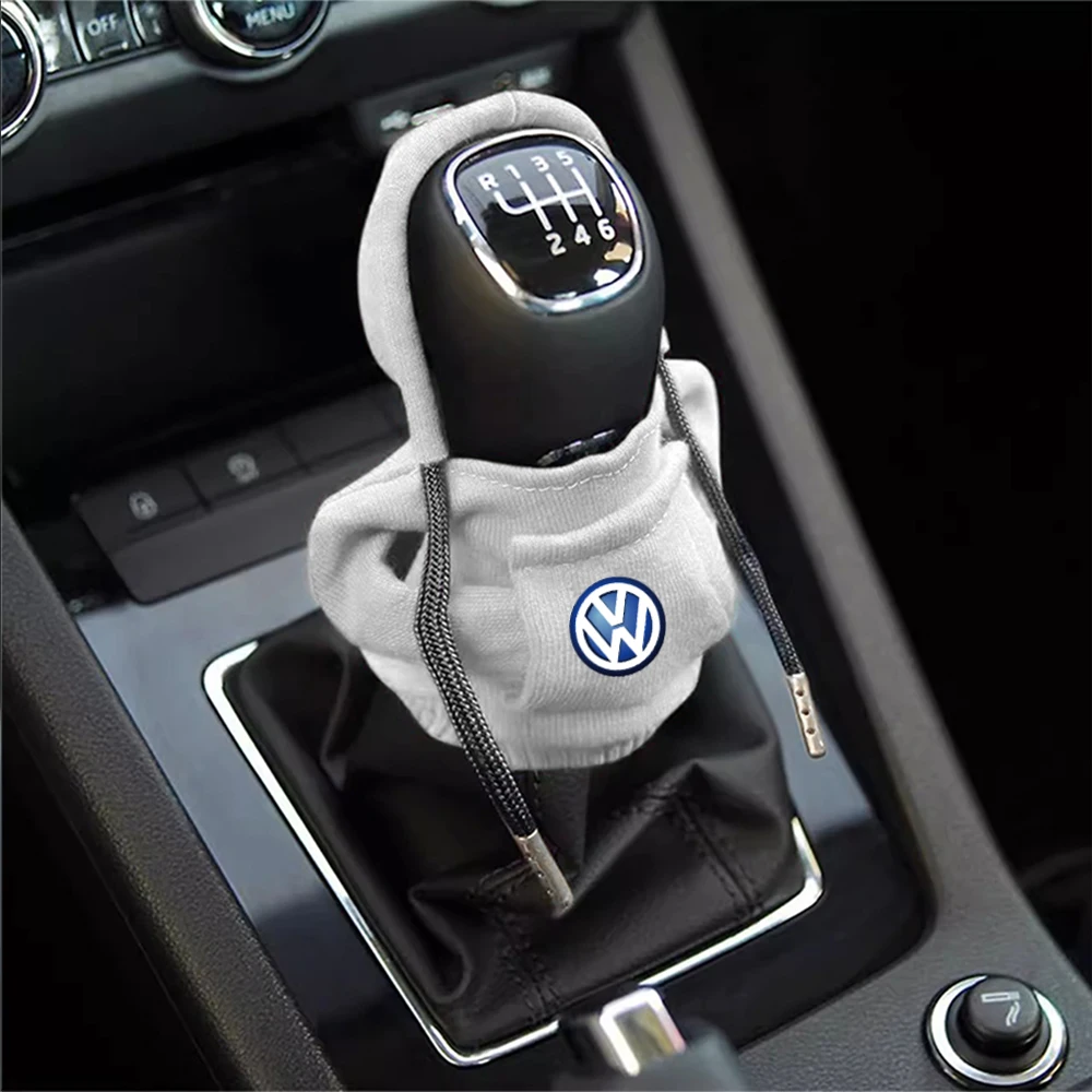 1PCS Hoodie Car Gear Shift Manual Handle Sweatshirt Car Accessories For Volkswagen VW  Rline Tiguan Passat Beetle Polo Polo Golf