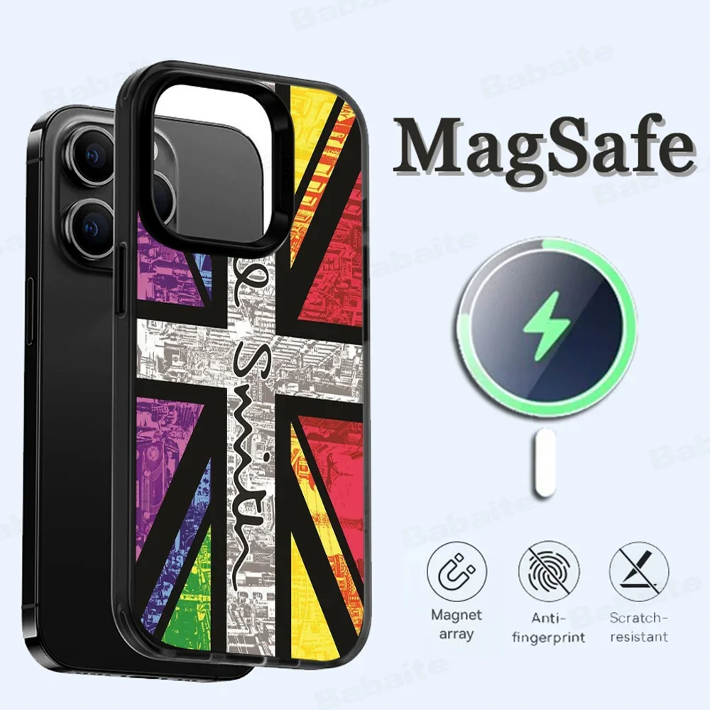 S-Smith fashion P-Paul Phone Case Magnetic Case For iPhone 16 14 13 12 11 15 Pro Max Plus For Magsafe Wireless Charge Cover