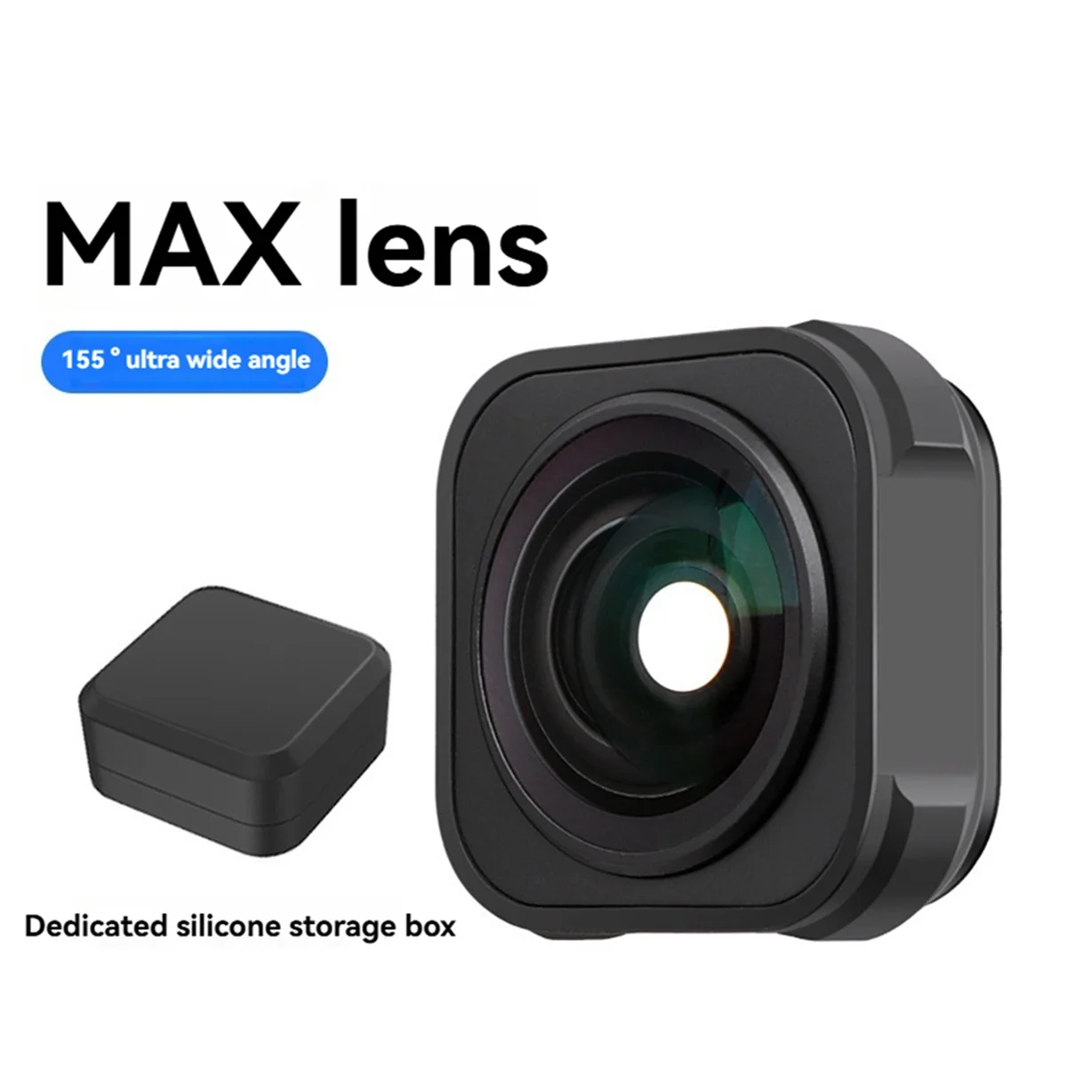 ABGN 155° Max Wide Angle Lens for 12, 11, 10, 9 Waterproof 5M Anti-Shake, with Waterproof Case