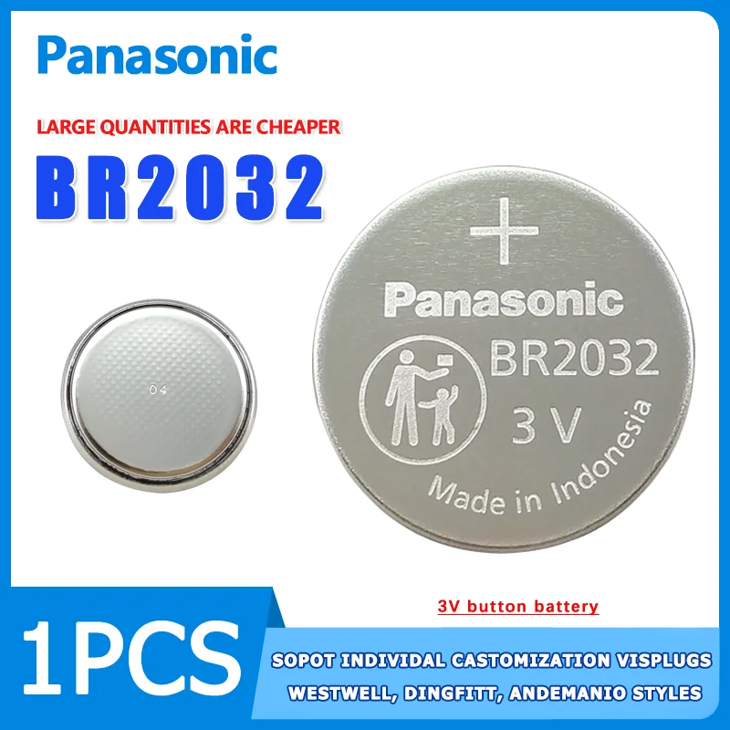 

Panasonic BR2032 3V button battery for Mercedes Benz Hyundai Audi car key remote control electronic weight scale motherboard box