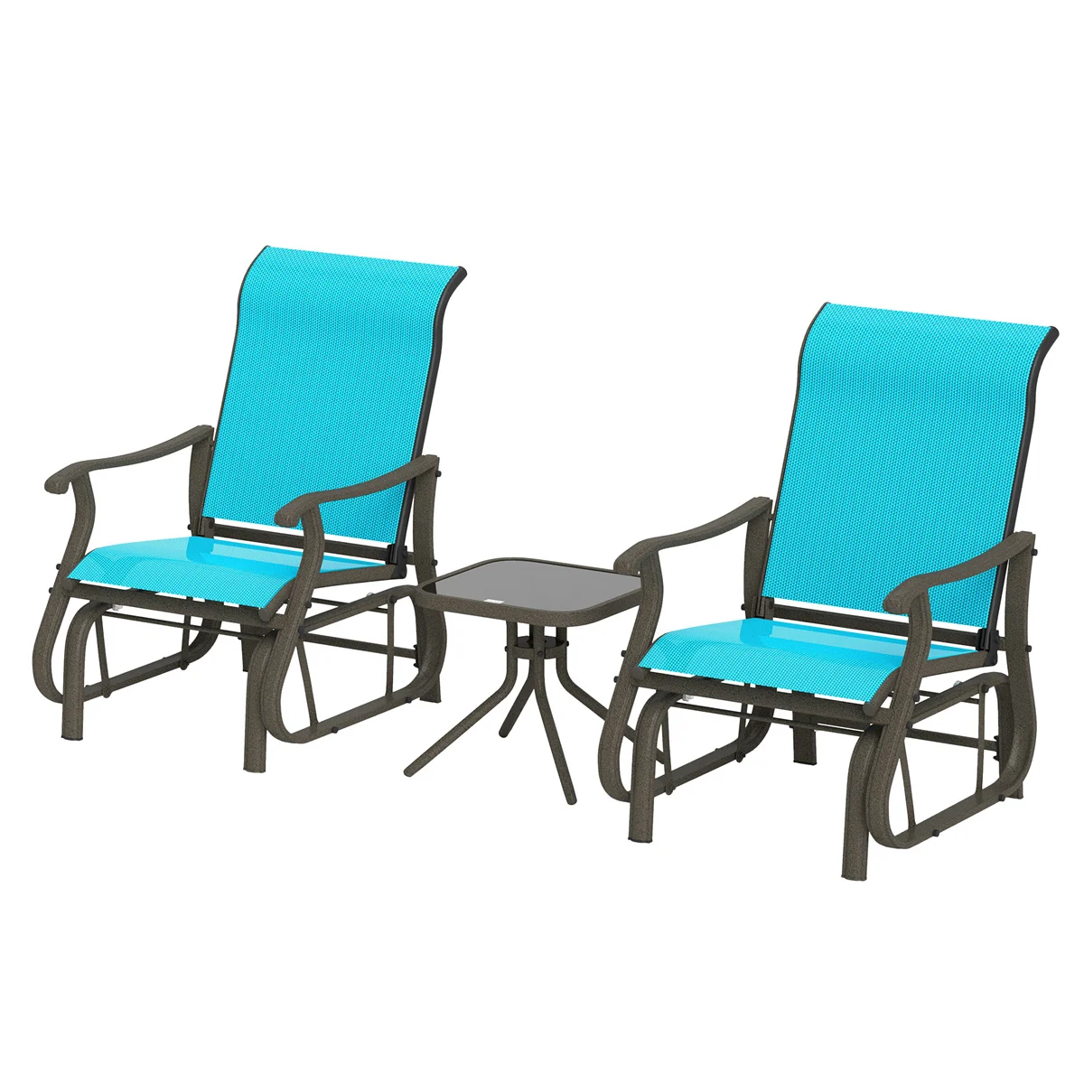 

Outdoor Dining Table and Garden Chair Set Blue