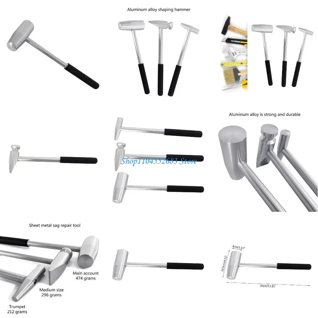 

Y6GD Dent Removal Tap Down Tools Car Dent Hammer Knockdown Tap Down Hammer