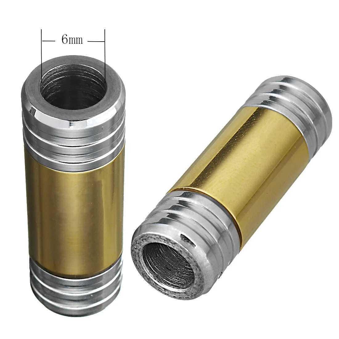 10Pcs 28mm Stainless Steel Magnetic Buckle Connectors Clasp Fit 6mm Round Leather Rope Cord for DIY Making Bracelets Necklace