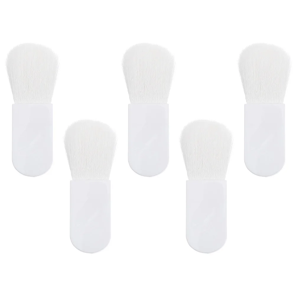 Mini brocha para colorete, artesanía fina, fácil de sostener, para mezclar, para maquillaje Facial, suministros de belleza portátiles, 5 uds.