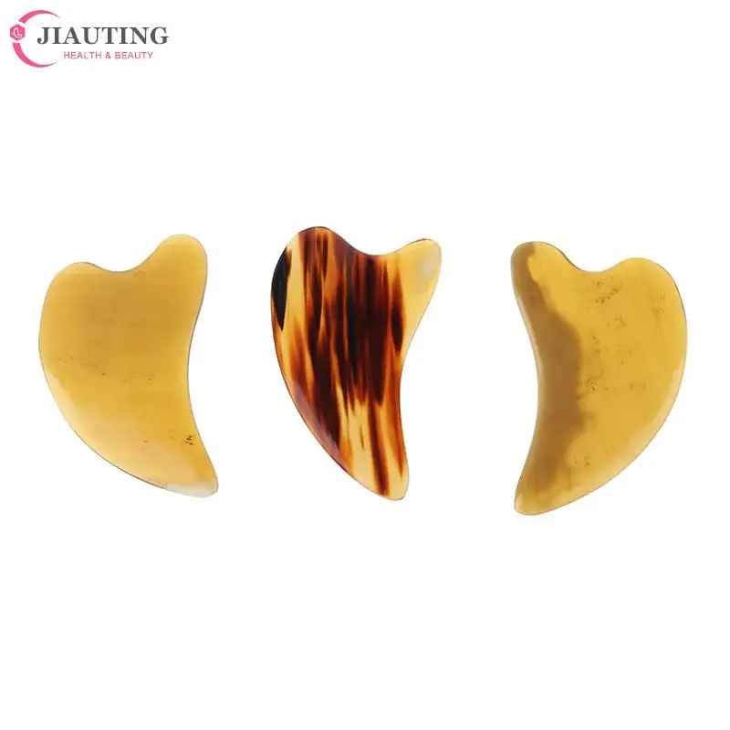 

Natural Ox Horn Gua Sha Board Gouache Scraper Face Massager Facial Lift Neck Body Scraping Massage Physical Therapy Beauty Tools