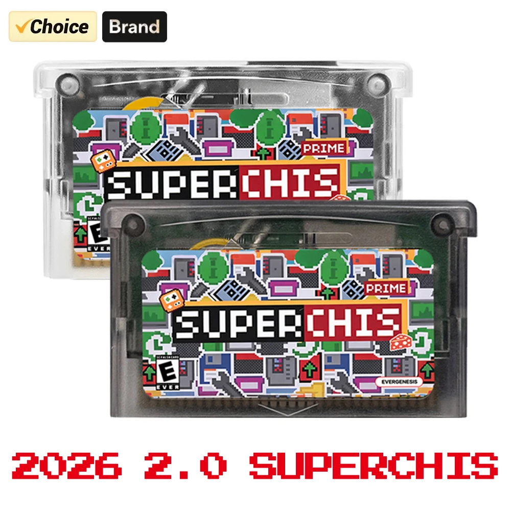 2026 2.0 SuperChis Prime Game Cartridge for Nintendo GBA/GBA SP/NDS/GB Player with SDRAM NOR Flash, SuperFW Firmware FlashCard
