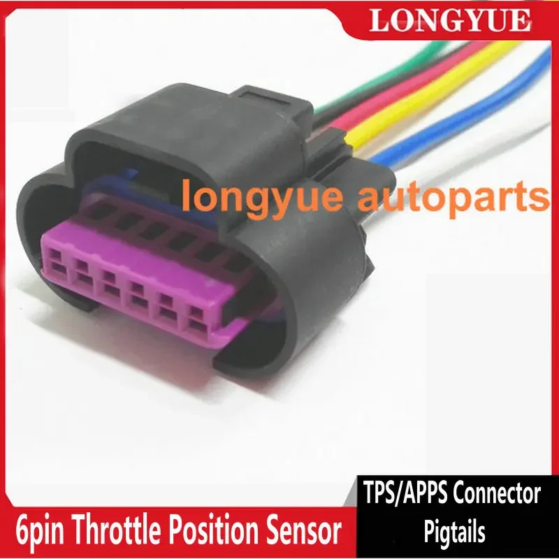Longyue 10pcs/lot 6pin Throttle Position Sensor For TPS/APPS Connector Pigtails