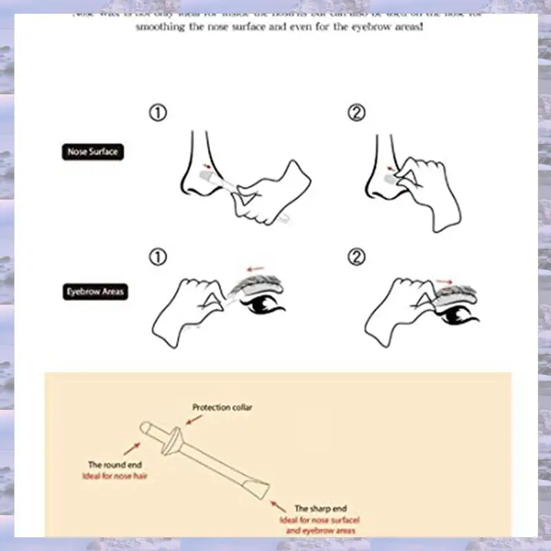 2025-300 قطعة عصا شمع الأنف قضيب ملاعق بلاستيكية شرائط شمع الأنف الأنف النظيف الحواجب إزالة شعر الأنف #6