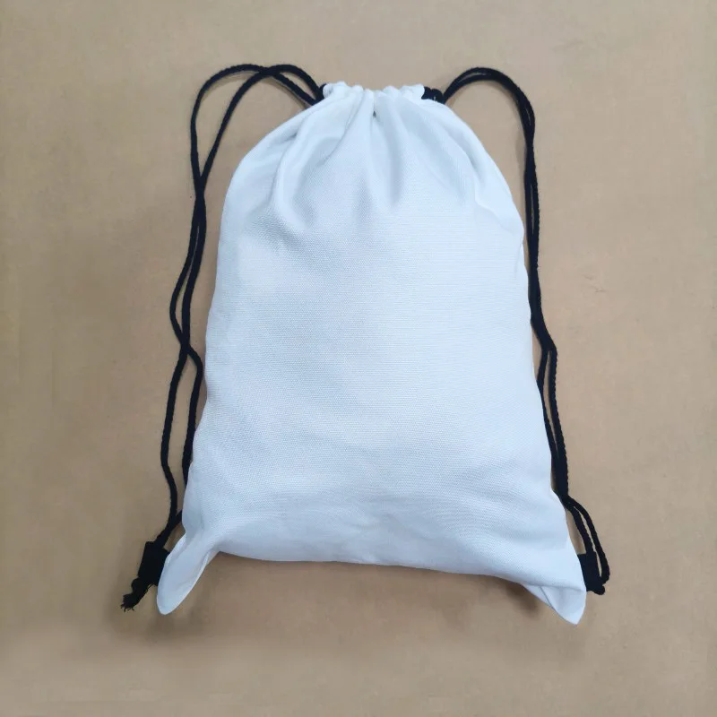 10pcs/lot Blank Linen Backpack - Double-Sided Heat Transfer Sublimation Ready Customizable DIY Backpack for Daily Use