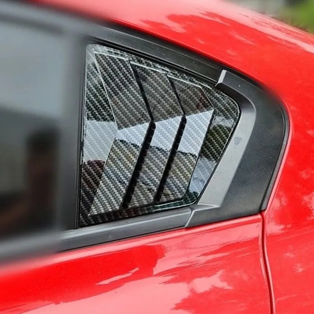 For Honda Civic 9th Sedan 2011 2012-2015 ABS Plastic Rear Window Quarter Louver Cover Side Vent Trim Car Adhesive Accessories view 2