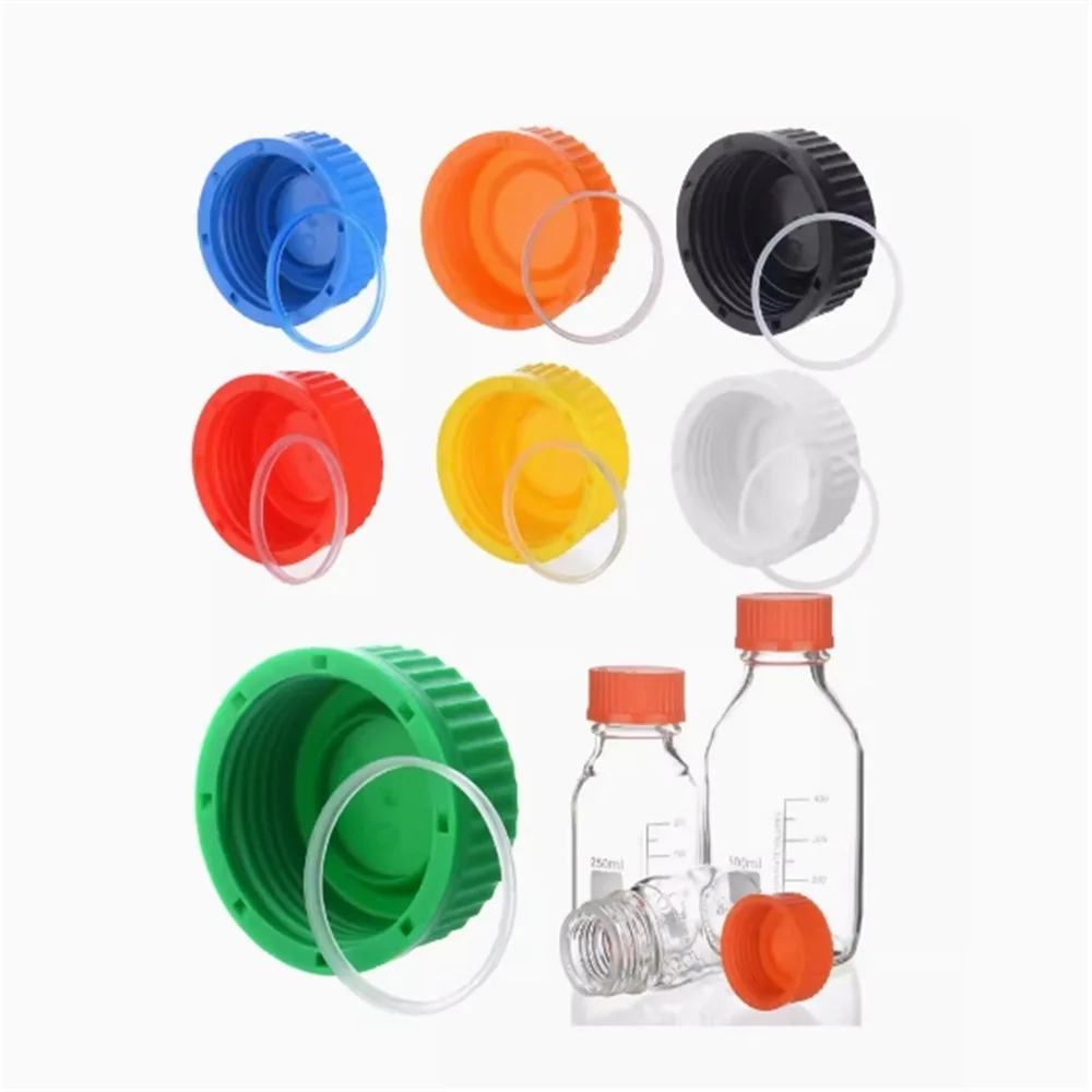 10pcs GL45 mobile phase solvent bottle cap GL45 PP reagent bottle cap GL45 chromatography bottle cap Resistant to 140 ℃