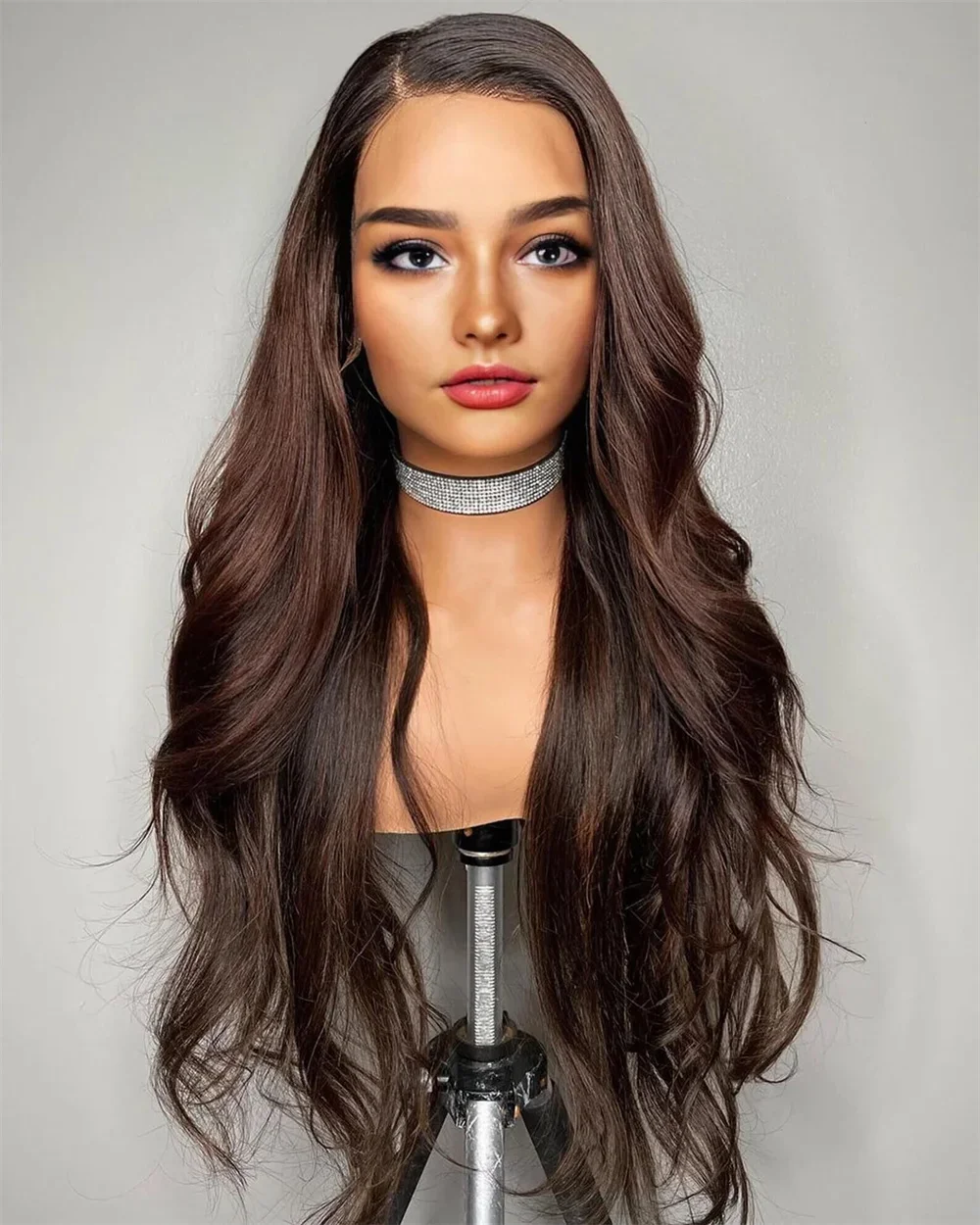 Ombre Brown 5x5 Silk Base 28Inch Glueless Body Wave Jewish Human Hair Wig Baby Hair HD Lace European Hair Preplucked Daily Wig