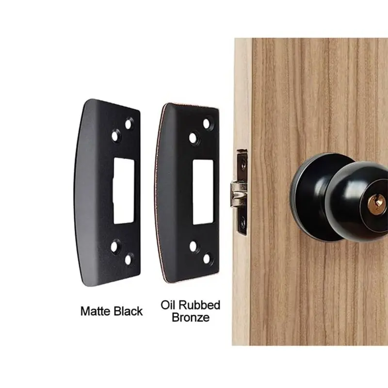 DTEN-Extra Large Door Strike Plate, Heavy Duty Version, Oversized Design With Large Hole/Opening, Fix Door Won't Latchs In