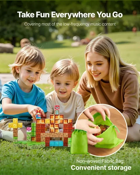 Blocos magnéticos 100 PCS Conjunto de blocos magnéticos STEM Montessori Brinquedos sensoriais