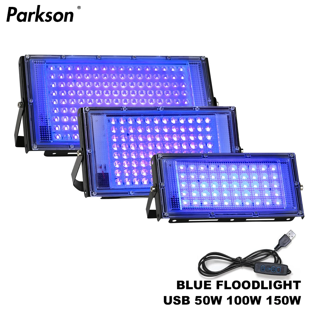 50W 100W 150W USB LED UV FloodLight 395nm 400nm AC220V Ultraviolet Fluorescent Stage Lamp Disco Party LED USB Stage Blacklight