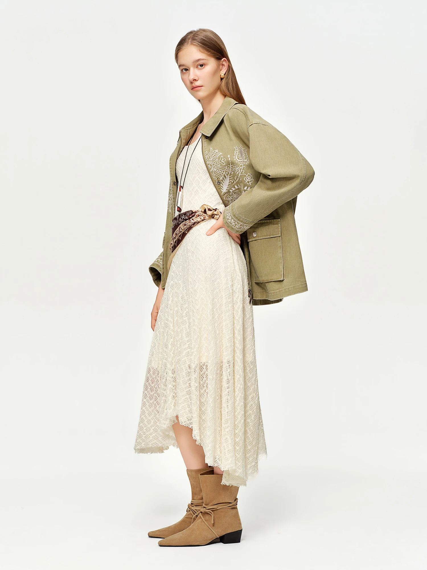 DUSHU Retro Embroidered Denim 2026 Spring New Arrival Fashionable Casual Short Jacket Personality Streetwear Commuting Coats - Image 4