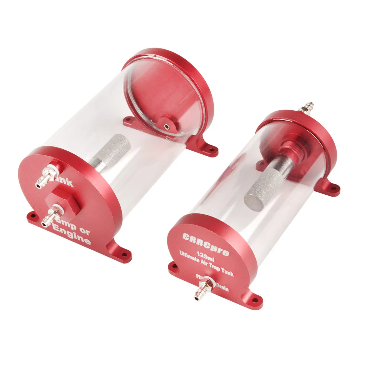 CRRCPRO Gasmotor Turboprop CNC-Kraftstofftank, 125 ml/250 ml hochtransparenter Anti-Bubble-Behälter für Strahlmodelle