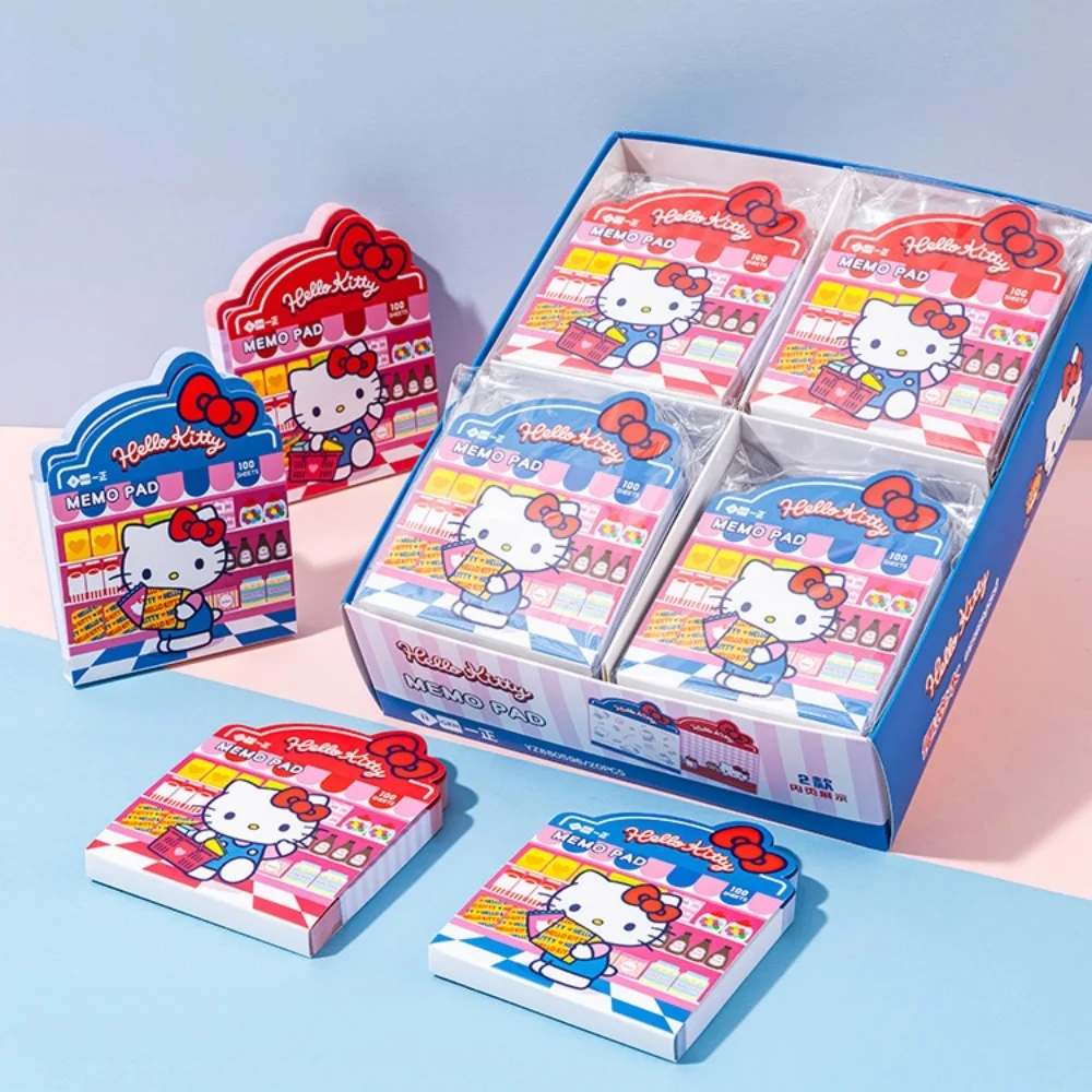 1 Book Hello Kitty Tearable Note Pad Cartoon Cute Notepad Portable Note Paper for Primary School Students