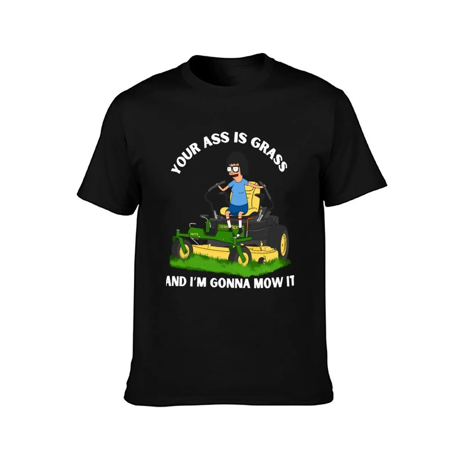 Landscaping Tina T-Shirt, Summer Casual Cotton Tee, Oversized Streetwear Tops, Vintage Graphic Print, Loose Fit Short Sleeve