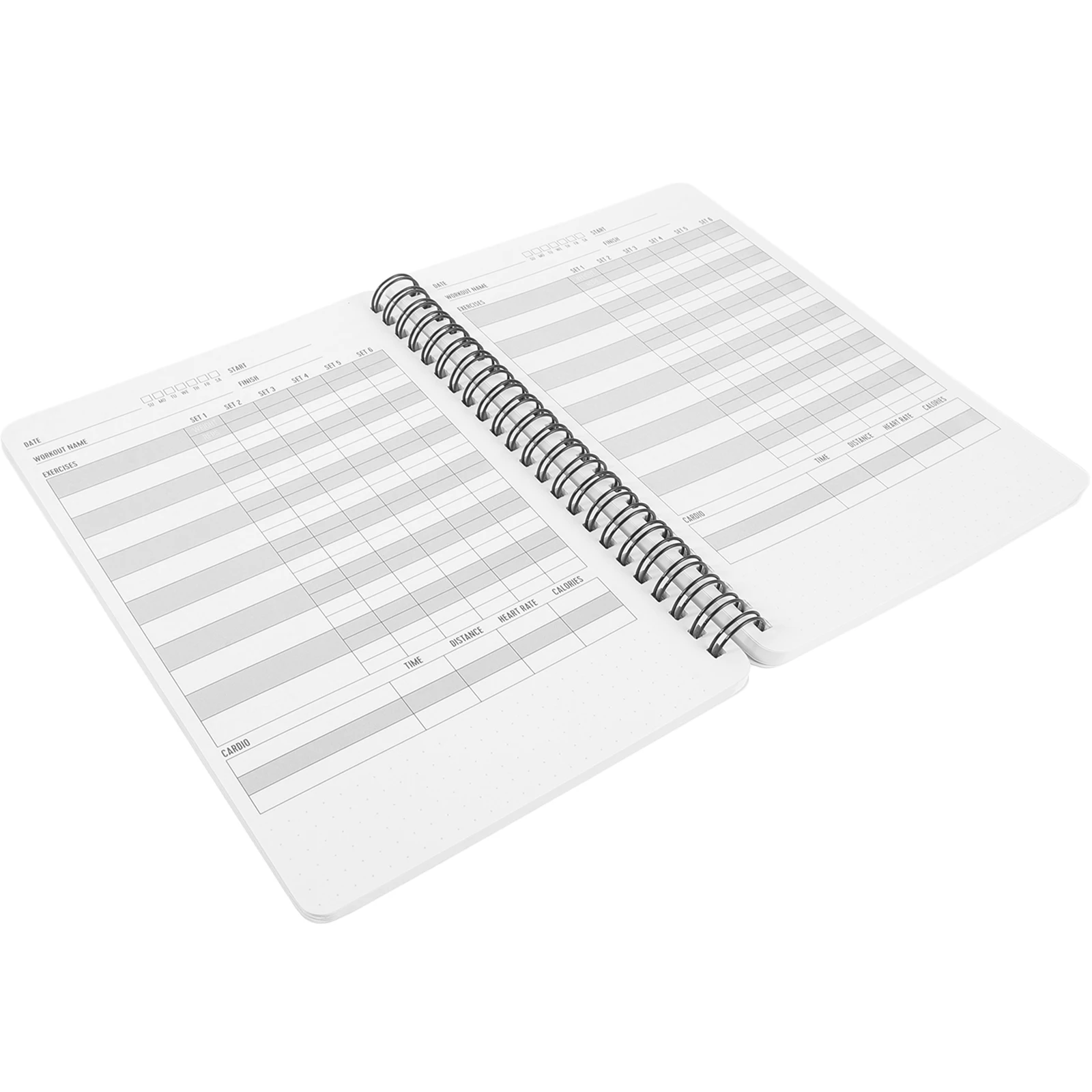 

Fitness Plan Book Metal Coil Notebook Lightweight Gym Accessories Women Home Exercise Planner Body Weight Journal