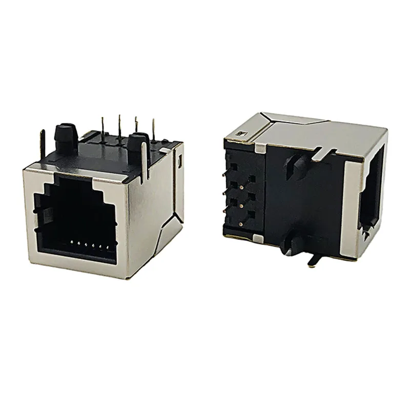 10PCS 5921 RJ12 shielded 6P6C network cable interface, horizontal 90-degree socket, RJ25 crystal head socket, L = 18.6