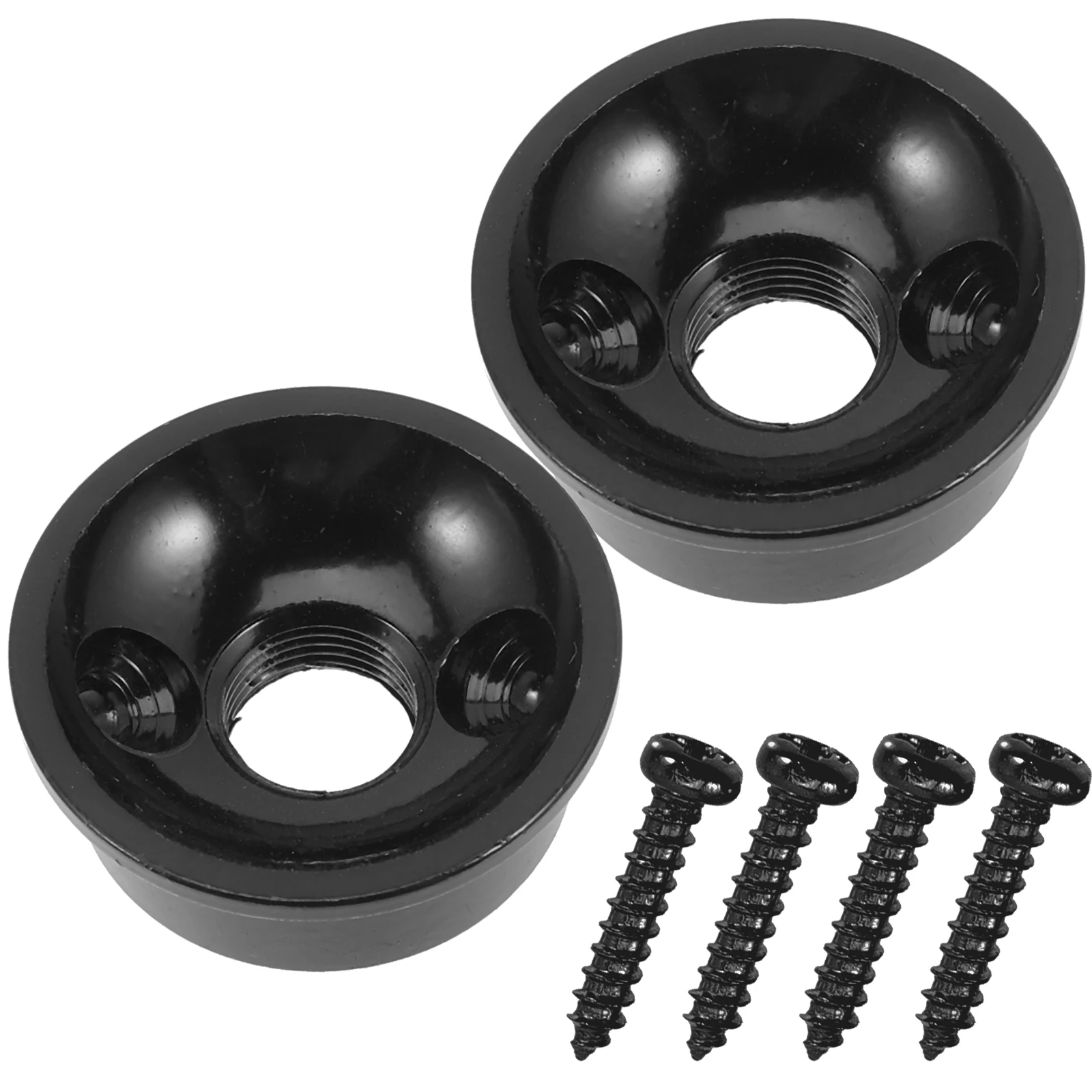 

2 Sets Guitar Socket Plates for Replacement Jack Fixer Electric Jackplate Metal