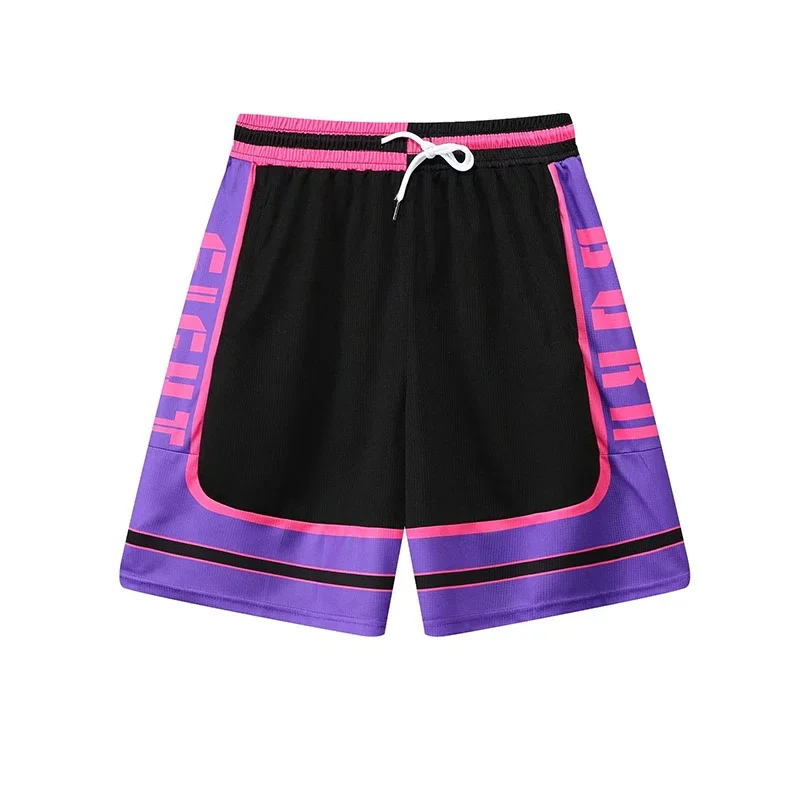 Basketball Shorts Breathable Sweat Sport Running Shorts Outdoor Sports Fitness Short Pants Loose Beach Shorts With Zip Pocket