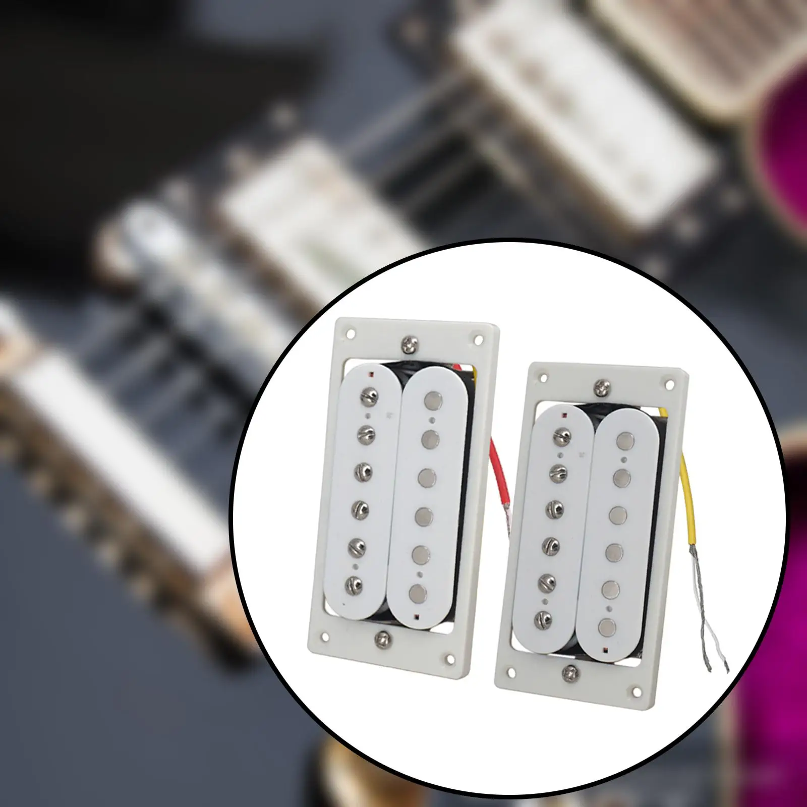 2Pcs Electric Guitar Pickup with Prewired Humbucker Pickup Set Double Coil Pickup for 6 Strings Guitar Instrument Accessory