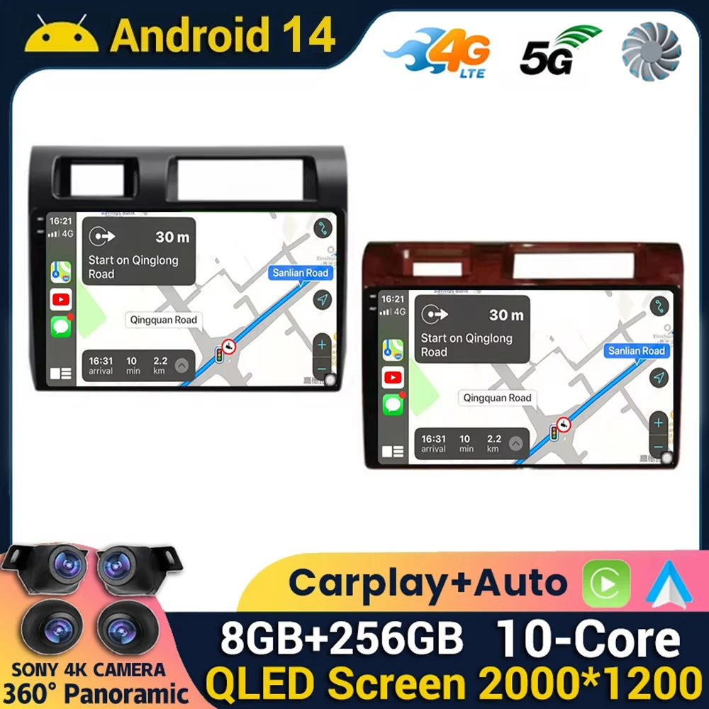 Android 14 Wireless Carplay Auto For Toyota Pickup Land Cruiser LC 70 79 Series 2007-2020 Stereo Car Radio Multimedia Player GPS