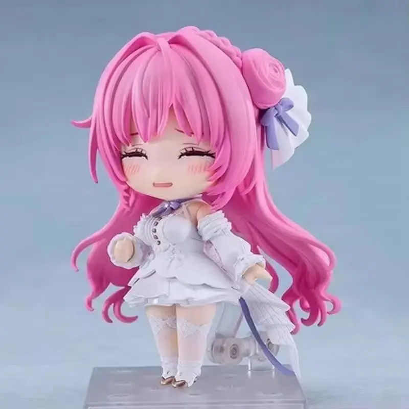 Urocza Różowa Figurka Chibi 2740 z Włosami, Postać Anime, Ozdoba na Biurko, Kolekcjonerska Zabawka z Wymiennymi Twarzami, Prezent Urodzinowy Anime