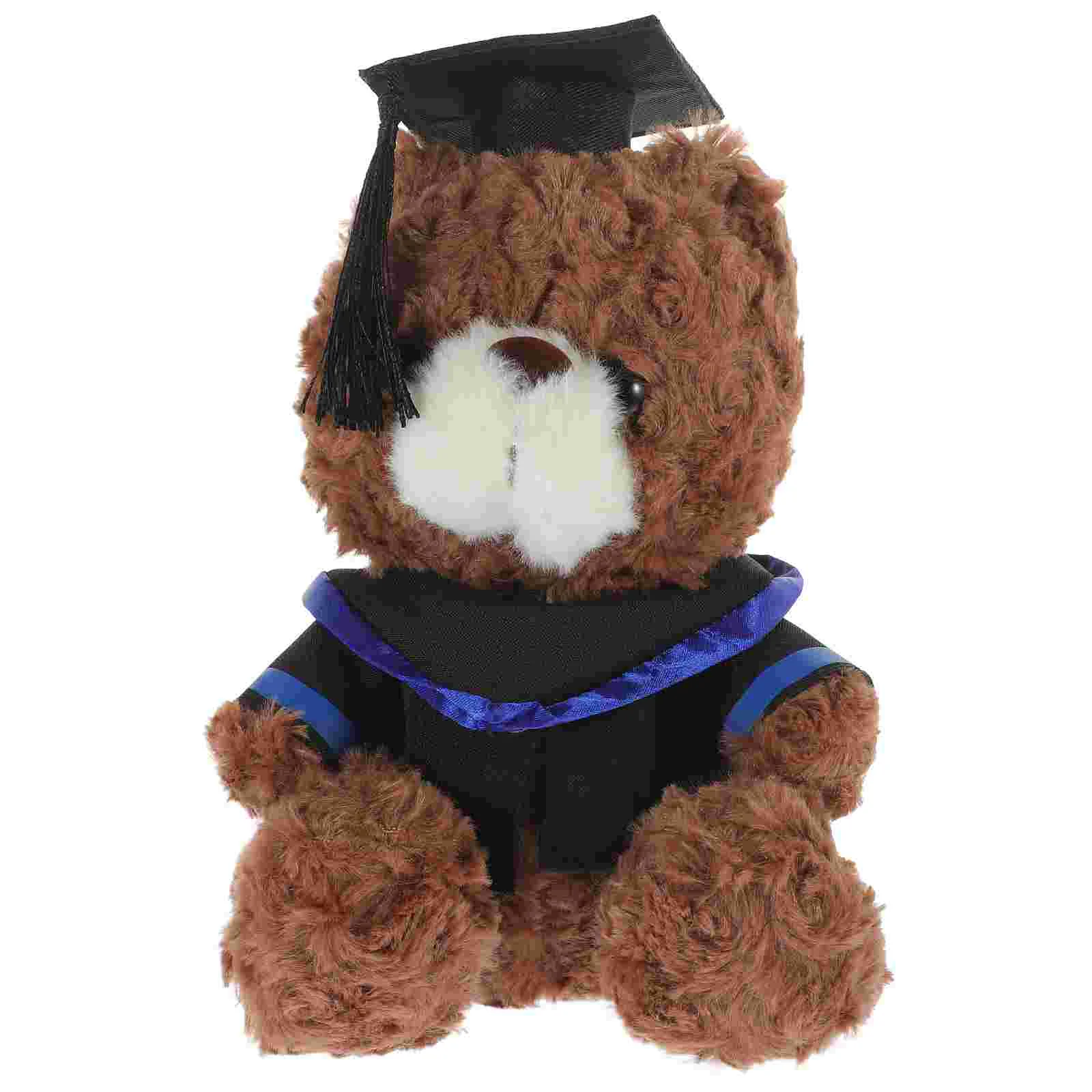 

23cm Cute Doctor Cap Bear Graduation Bear Plush Doll Stuffed Animal Bachelor Bear For Kids Student Gifts