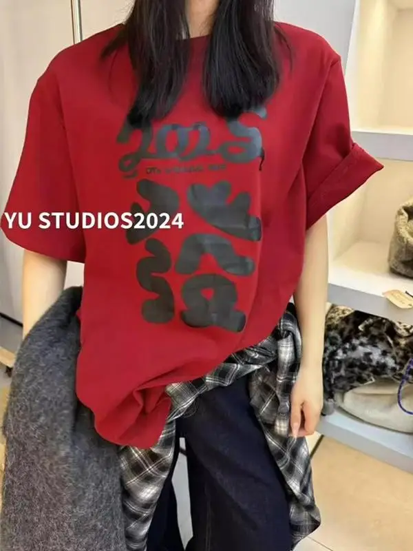 

Loose Short Sleeve round Neck Women's T-shirt Winter New Style Base Layer Shirt Versatile Comfortable Inner Wear Commute Style