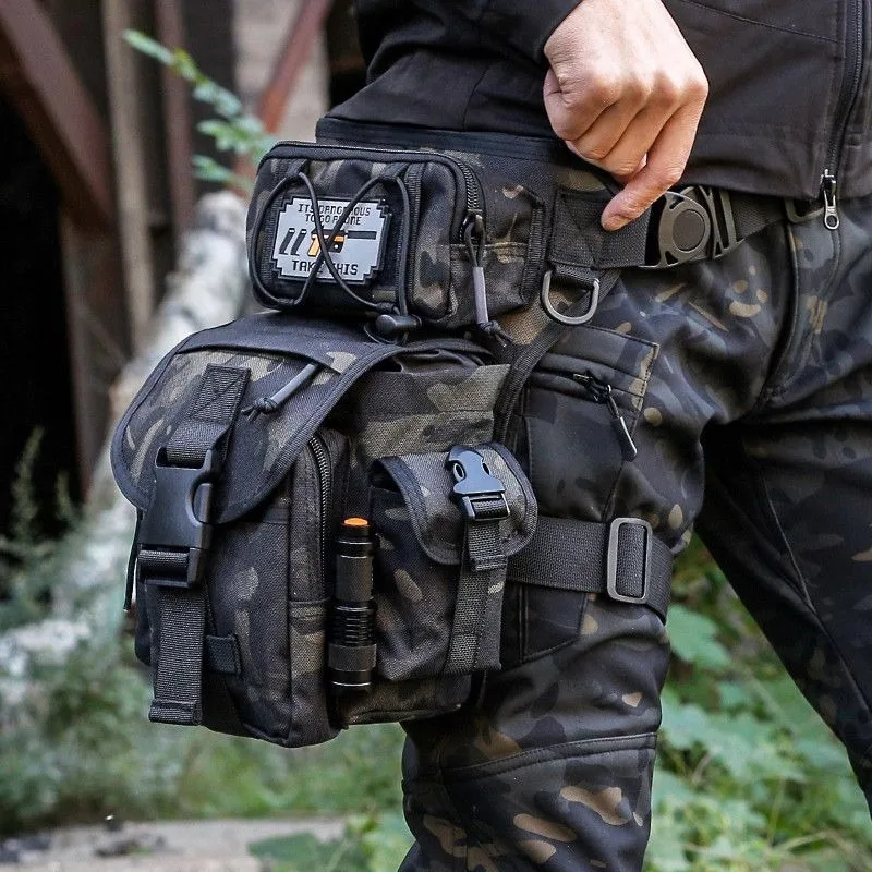 Marsupio tattico multifunzione da uomo Sport all'aria aperta Ciclismo Personalità impermeabile Stile Techwear Borsa da gamba mochilas bolsos сумка