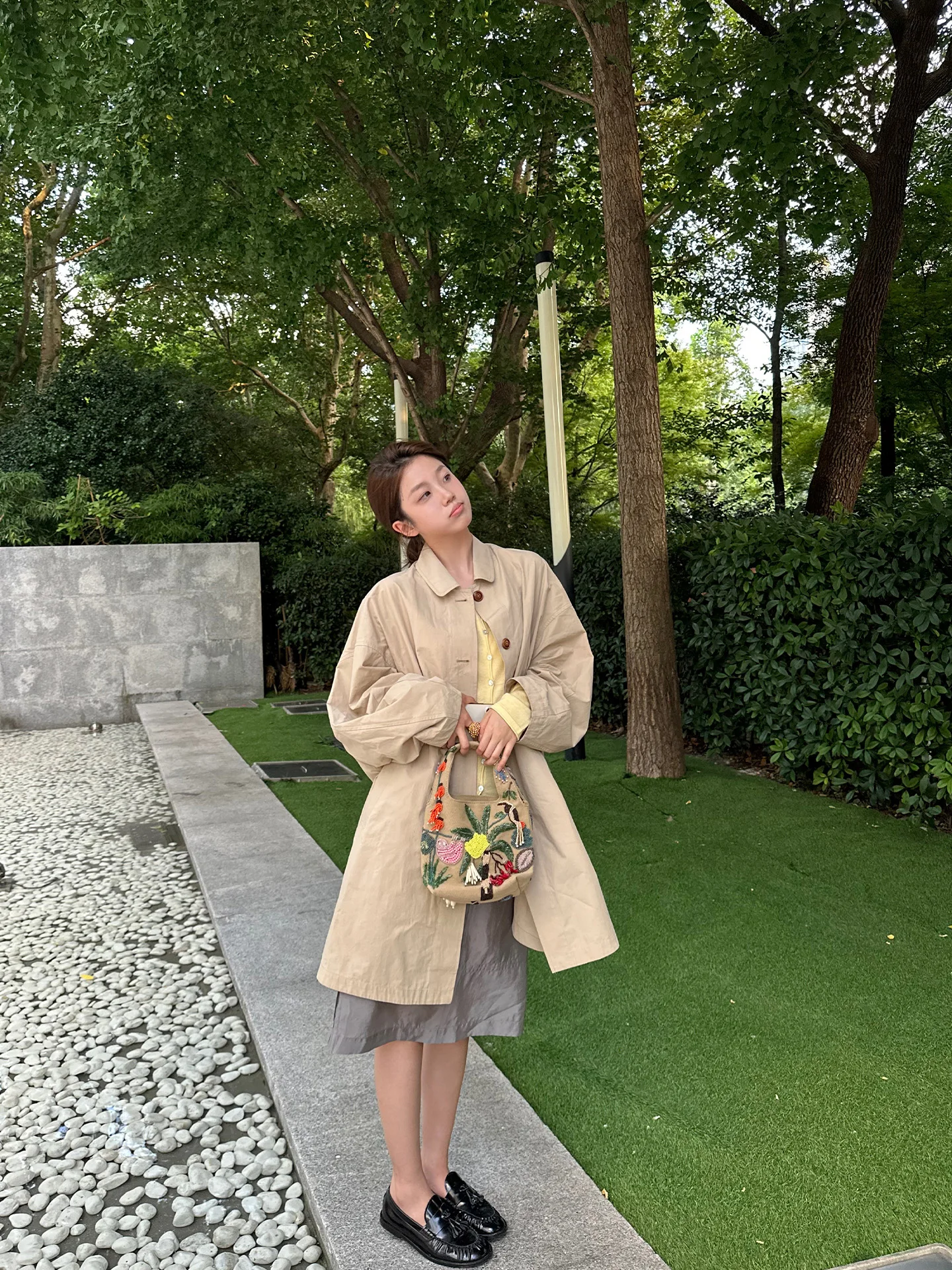 

Женская повседневная свободная куртка-ветровка из чистого хлопка с эффектом бумаги, в стиле Little Baoli, с большими карманами