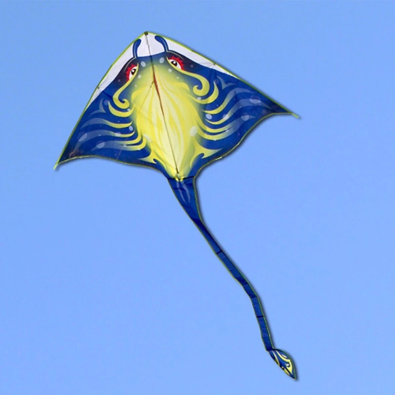 Driehoek Mantaray Kite Wind Kite W/Enkele Lijn Voor Kids 6 + Strand Spelen Gunst Party Outdoor Sport Gemakkelijk vliegen Voor Beginners