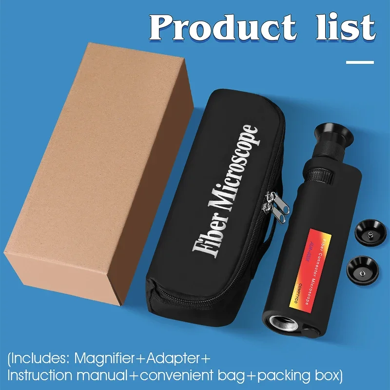 Handheld AUA-200X/400X/200XD Multiples Fiber Inspection Microscope 2.5mm(SC/FC/ST) /1.25mm(LC) Adapter/SMA905