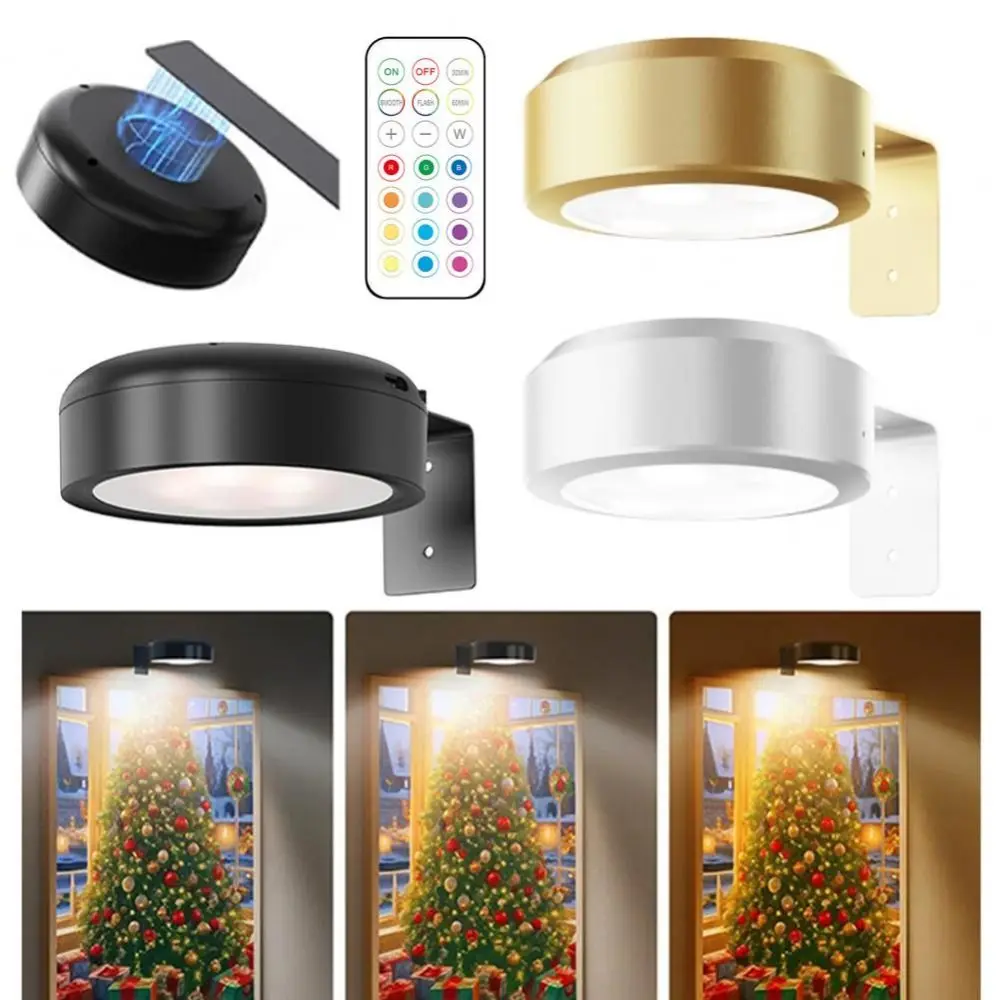 

Wall-mounted RGB Painting Light Dimmable with Remote Control Wireless Picture Light Adjustable 13-Color Battery Operated
