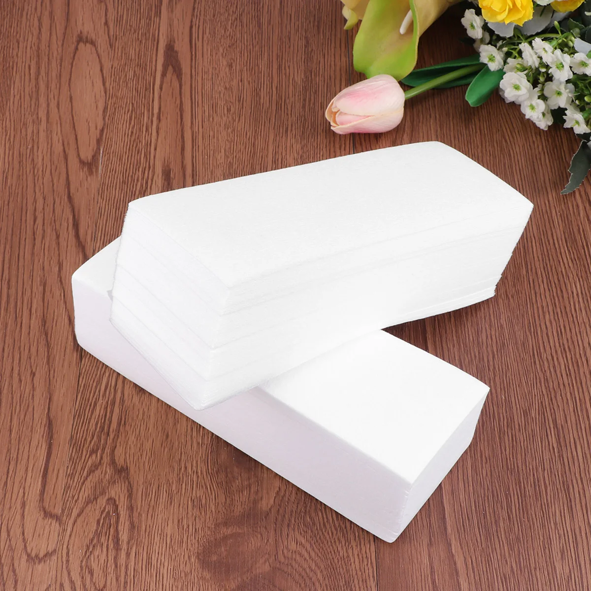 

400 Pcs Depilatory Strips Hair Removal Wax Paper Stick Set for Body Face Tongue Depresser Salon Professional Use