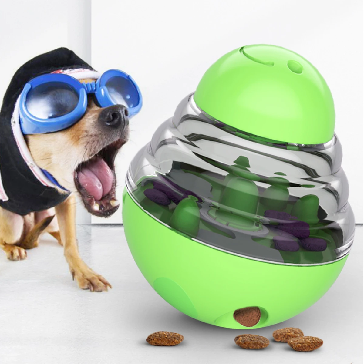 

Pets Dog Training Treat-dispensing Activity Interactive Toy Tumbler Feeding Leakage Ball