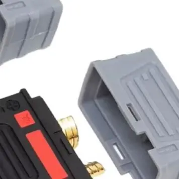 Pair QS10P-L High Current Anti-Spark Connector For RC For Battery Solar EV Energy Storage System Gold Plated Terminal Black