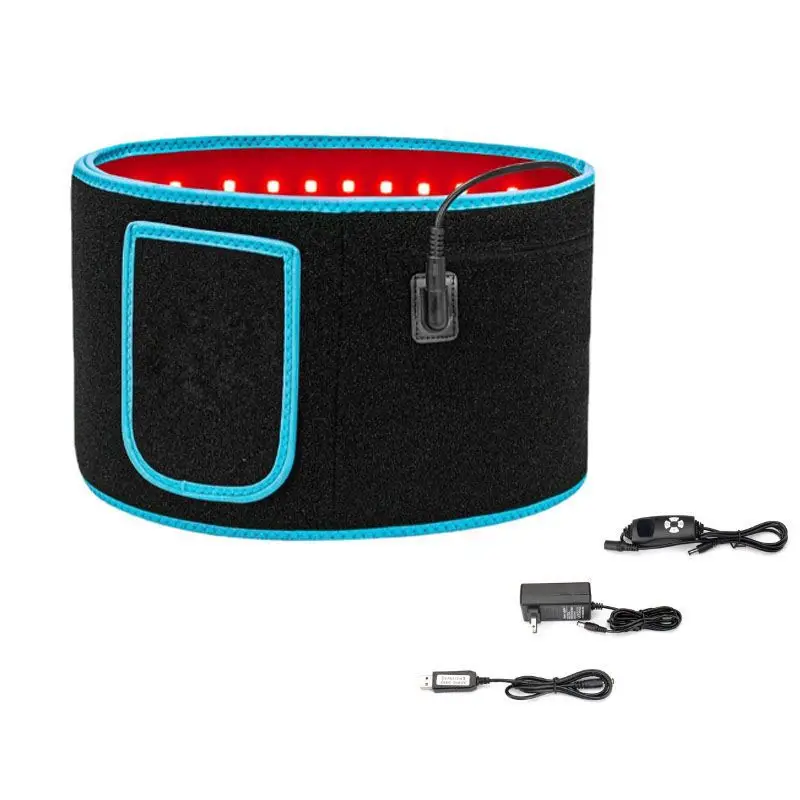 

2024 New Physical 120 LEEDS Red Infrared Light Therapy Waist Belt 8 Vibration Motors Body Fat Burning Massager
