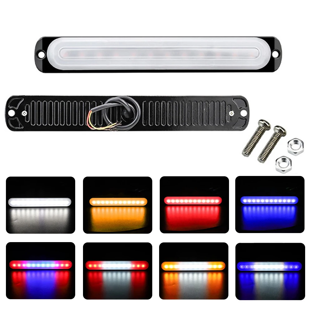 

Universal Car Emergency Light Ultra-Thin Strobe Police Flash Lamp LED Bar Warning Light Vehicle Truck Side Turn Flashlight Luces