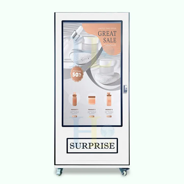 

New Arrival Touch Screen Vending Machine Lashes Vending Machine Cosmetic Vending Machine for Customized Sticker With MDB