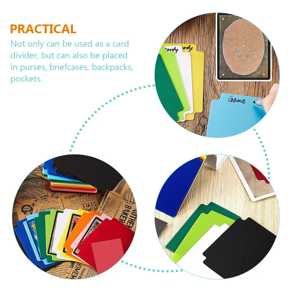

24Pcs Trading Card Dividers Multicolor Frosted Plastic Organizers Game Sports Cards Separators Card Dividers Game Cards Supplies