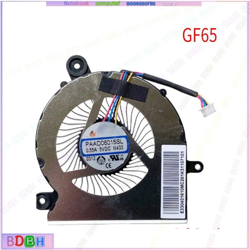 Laptop CPU Cooling Fans for MSI GF63/65/66/76 GL66 WF65 MS-16R1/R2/R5 16W1 N413 N433 N477 N460 PABD08008SH N413 E322500300A New